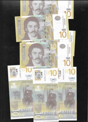 Serbia 10 dinari dinara 2013 unc pret pe bucata foto