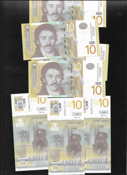 Serbia 10 dinari dinara 2013 unc pret pe bucata