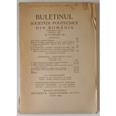 BULETINUL SOCIETATII POLITECNICE DIN ROMANIA , ANUL LV , NR. 2 , FEBRUARIE , 1941