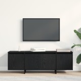 Dulap TV vidaXL Stejar Negru 120cm, Lemn Prelucrat, Comoda TV Living, Design Modern, Spatiu Depozitare Media, Interior