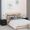 VidaXL Noptiere, 2 buc., negru, 40x34x45 cm, lemn masiv de pin 818334