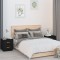 vidaXL Noptiere, 2 buc., negru, 40x34x45 cm, lemn masiv de pin 818334
