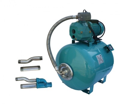 Hidrofor de mare adancime 23m cu ejector Omnigena DP355/80, rezervor 80 litri cu manometru, 0.75 kW + set 4 stuturi filetate, OM5003/80M+S foto