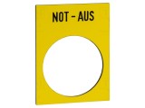Etichetă Marcare NOT-AUS 30x40mm pentru Casetă Comandă Schneider Electric ZB2BY420001