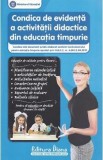 Condica de evidenta a activitatii didactice din educatia timpurie