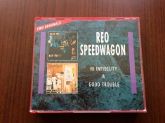 reo speedwagon Hi Infidelity + Good Trouble two originals dublu disc 2 CD muzica pop rock sony NM