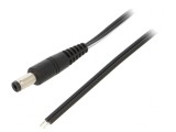Cablu Alimentare DC 5,5/2,1 Negru 0,5m