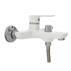 Baterie pentru cada/dus Fleko, 40 mm, cartus ceramic, para dus inclusa, Alb