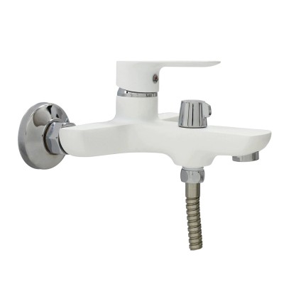 Baterie pentru cada/dus Fleko, 40 mm, cartus ceramic, para dus inclusa, Alb foto