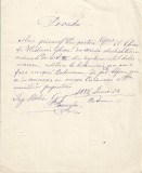 A3765N Dovadă de primire a hotarelor moșiei Butimanu de la Vladimir M Ghica și soția sa, Eliza Ghica, 1881