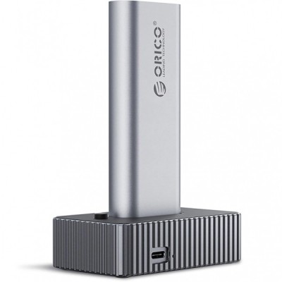 Docking Station Orico IT18C3 pentru SSD SATA M.2 NVMe, Gri foto