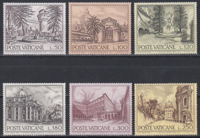 Vatican 1976 - Clădiri și f&acirc;nt&acirc;ni, MNH