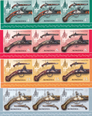 ARME.ORNAMENTUL ARMELOR,SERIE IN TRIPTIC,Lp.2139,2017, MNH ** ROMANIA . foto