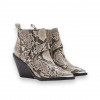 River Island Ghete Chelsea Dama Imprimeu Sarpe Western Piele marimea 37/38, Piele naturala, Bej