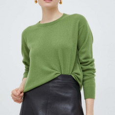 Max Mara Leisure pulover de lână femei, culoarea verde, light 2416360000000