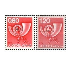 Iugoslavia 1974 - emblema postei, serie neuzata foto
