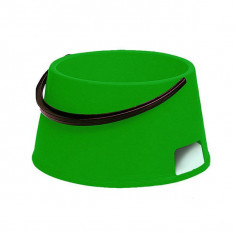 Castron pentru caini cu maner BUFFET 7 - de plastic, verde - 7L foto