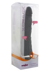 Vibrator Realistic Silicone Classic, Negru, 21 cm foto