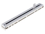Potențiometru glisant 10k&Omega;, logaritmic, 0,5W, THT