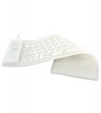 Tastatura flexibila USB sau PS2-Culoare Alb, Oem