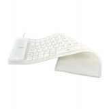 Tastatura flexibila USB sau PS2-Culoare Alb