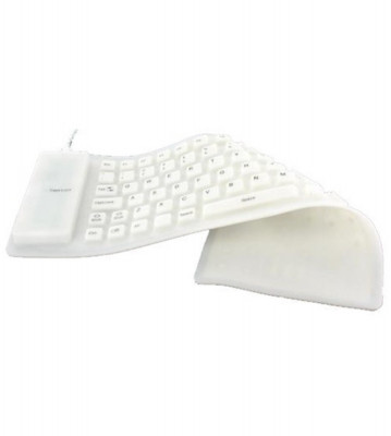 Tastatura flexibila USB sau PS2-Culoare Alb foto