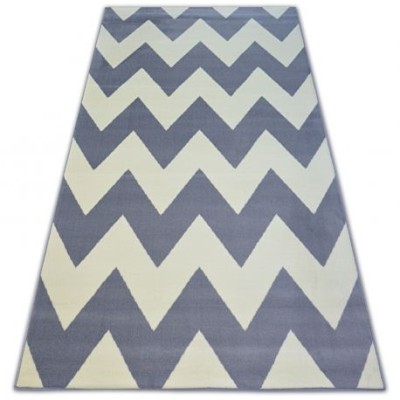 Covor BCF Base Zick 3963 Zig Zag gri, 140x190 cm foto