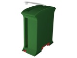 Carcasă ITALTRONIC pentru șină DIN 101x45x119mm verde cod 10.0030450