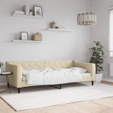 VidaXL Pat de zi, crem, 90x200 cm, material textil