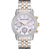 Michael Kors Ritz MK5057 Ceas Damă Cronograf Bicolor Argintiu Auriu 36mm