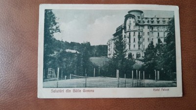 Carte postala, Baile Govora, hotel Palace, 1927 foto