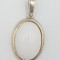 Superb pandantiv vintage din argint placat aur si quartz alb