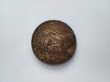 MIHAIL SADOVEANU -Ilustru scriitor roman 1880-1961 .Medalie bronz placata cu argint diametru 50 mm .Cu patina argintului