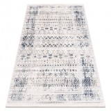 DISTIN 0833A covor modern bleumarin / albastru / alb - Boho, vintage, franjuri, 200x290 cm