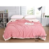 Cumpara ieftin Patura Cocolino cu Blanita Pentru Pat Dublu,Roz - FNE10