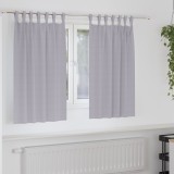 VidaXL Perdele cu perdele 2 pcs Gri metalic Poliester