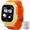 Ceas Smartwatch cu GPS Copii iUni Kid100, Touchscreen, Bluetooth, Telefon incorporat, Buton SOS, Portocaliu + Boxa Cadou