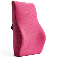 Perna lombara completa pentru scaun de birou sau masina, Linomag&reg;, Spuma cu memorie, Roz, 45 x 38 x 12cm