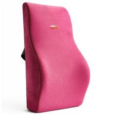 Perna lombara completa pentru scaun de birou sau masina, Linomag&reg;, Spuma cu memorie, Roz, 45 x 38 x 12cm