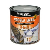 Vopsea Email Anticoroziva 3 in 1 Gri Platin D69 1L Breckner Germany Lucios Aplicare Direct pe Rugină