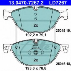 Set placute frana,frana disc BMW Seria 5 Touring (F11) (2010 - 2016) ATE 13.0470-7267.2