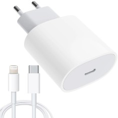 Set Incarcator Fast Charger 20W si cablu de date Fast Charge Type-C-Lightning, Compatibil cu Apple iPhone 14 / 14 Pro / 14 Pro Max / 13 / 13 Pro / 13