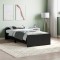 vidaXL Cadru de pat, negru, 100x200 cm, lemn prelucrat 835933