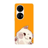 Husa compatibila cu Huawei Nova 9 model Kawaii frown cat, Silicon, TPU, Viceversa, Transparent, Carcasa