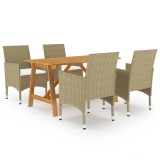 vidaXL Set mobilier de grădină, 5 piese, bej 3068737