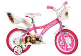 Cumpara ieftin Bicicleta copii DINO BIKES Barbie, roti 16inch, roti ajutatoare (Roz)