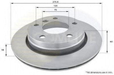 Disc frana BMW Seria 3 Compact (E46) (2001 - 2005) COMLINE ADC1704V foto