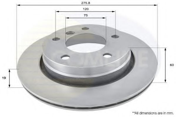 Disc frana BMW Seria 3 Compact (E46) (2001 - 2005) COMLINE ADC1704V