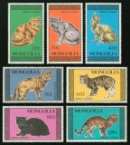 Mongolia 1987 &ndash; Serie pisici -7 timbre - nestampilata