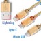 Cablu incarcare USB Smart Cable 3 in 1 micro-USB, type C, iphone 7